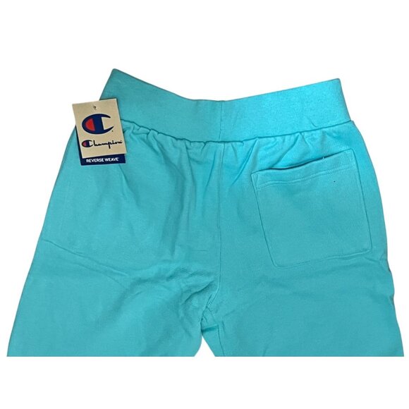 Champion Reverse Weave C Shadow Cut-Off Shorts Sz Small Blue Unisex Mens - Picture 6 of 7